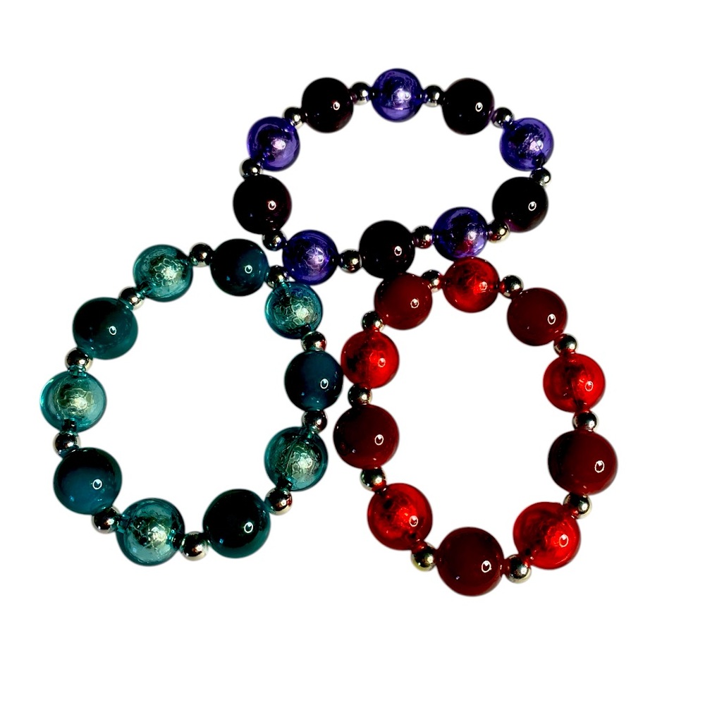 Elegant Vintage Multicolor Beaded Bracelet Set